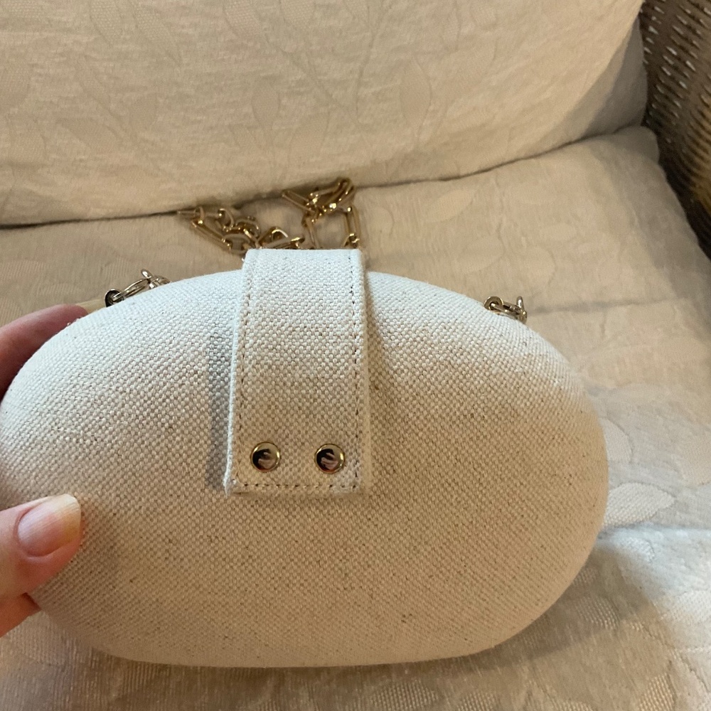 ZARA Small Round Hard Shell Purse With Gold Chain - Picture 4 of 8